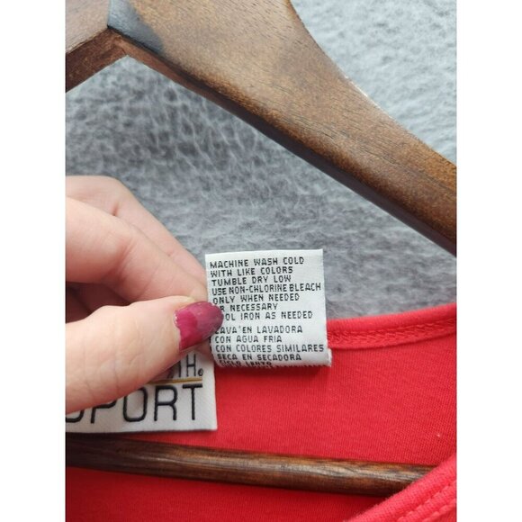 Jaclyn Smith Sport Womens XL Pink Embellished Short-Sleeve Top 65% Cotton 35% Po - Picture 3 of 4